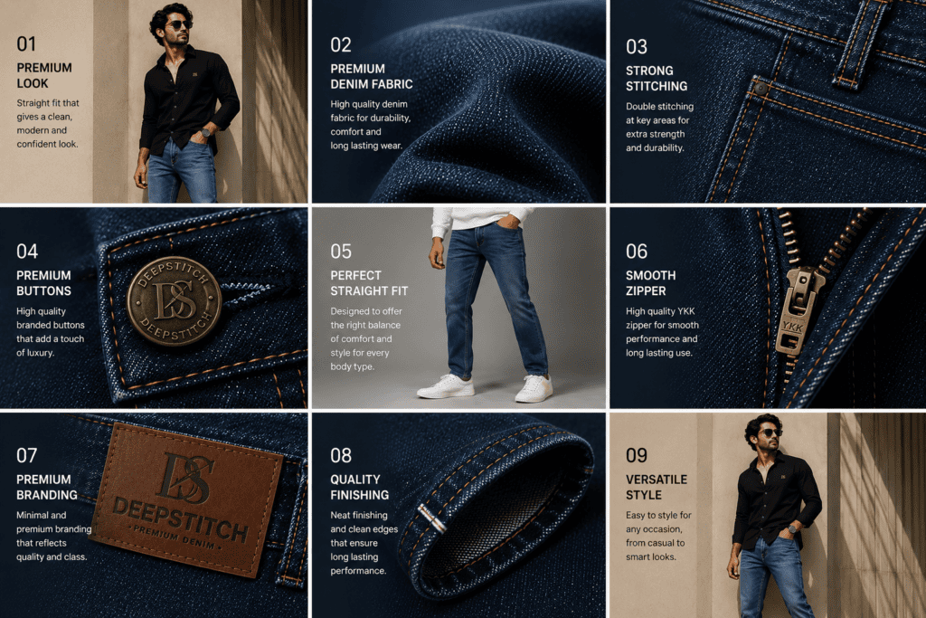 Straight Fit Jeans for Men:
