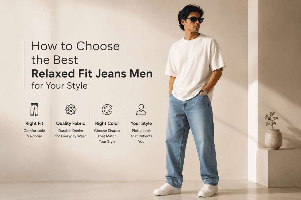 relaxed fit jeans men
